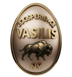 Logo of Eggsperience Vasilis, a breakfast and brunch spot in Buffalo NY